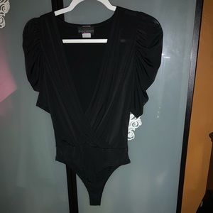 Beautiful Black bodysuit with wide opening